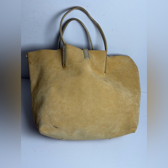Tiffany & Co. Reversible Tote Bag Metallic Gold Leather/Mustard Suede - Picture 16 of 16
